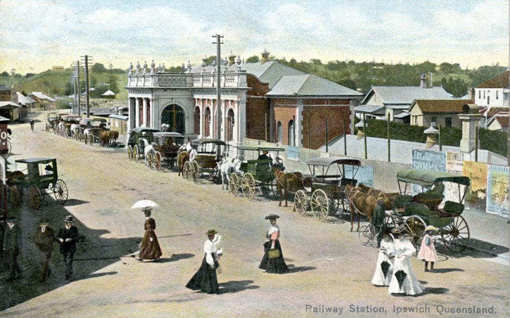 Postcard of Railway Station, Union Street, Ipswich, c.1906