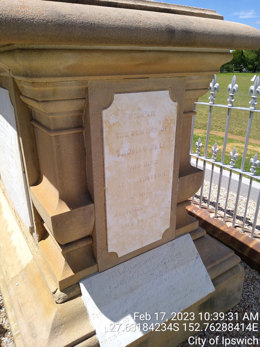 Moffatt Vault tablets and marker pegs