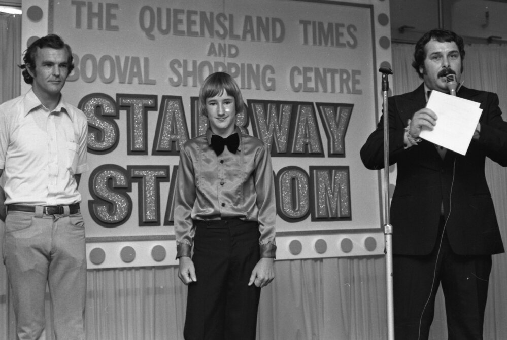The Queensland Times &amp; Booval Shopping Centre Stairway Stardom, Booval, December 1977