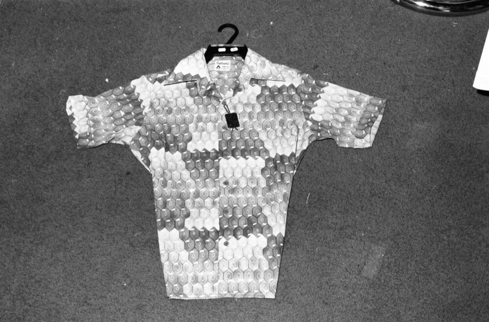 Clothing advertisement, Ipswich, December 1977