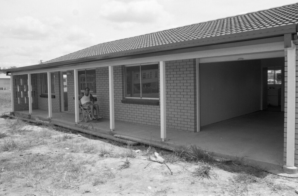 Man with paraplegia gives tour of his accessible home, Ipswich, Queensland, January 1978