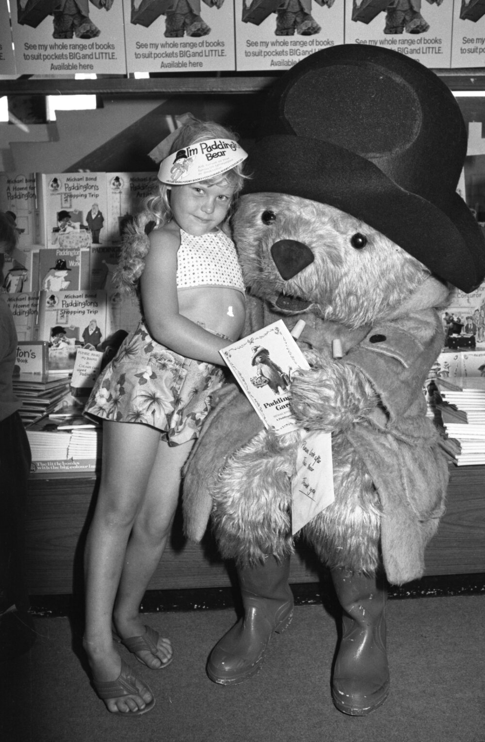 Paddington Bear event at a bookstore, Ipswich, December 1977