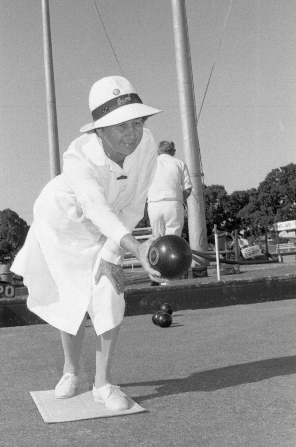 Booval Bowls Club member, Ipswich, January 1978