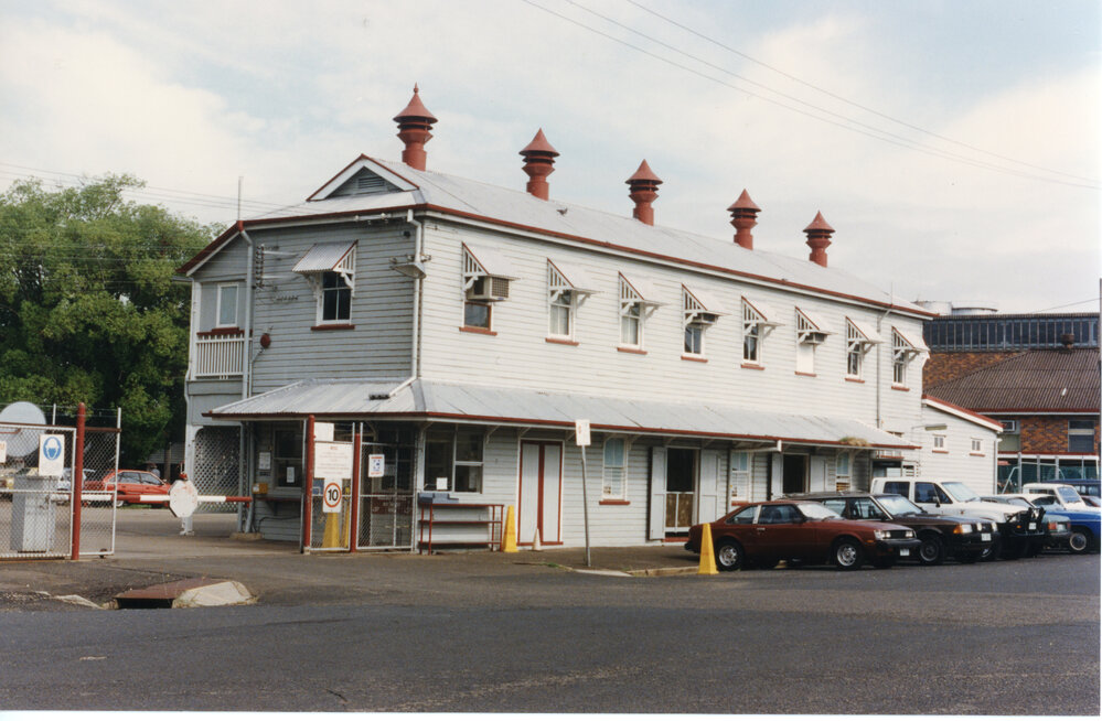 Ipswich Railway Workshops Entrance, North Ipswich, February 1998