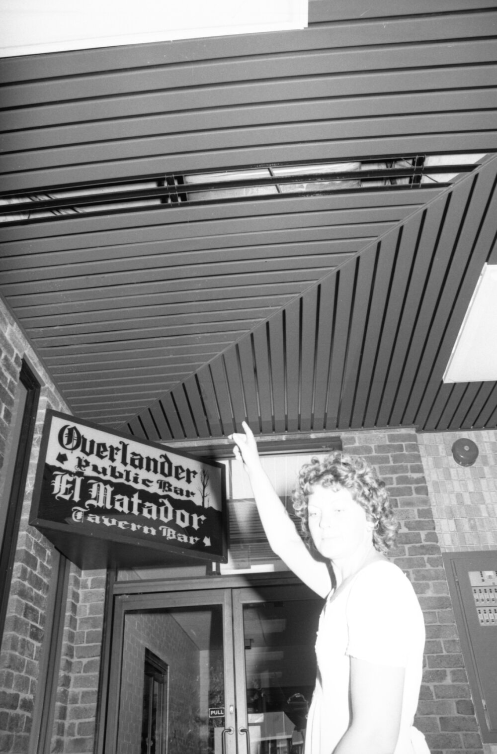 Unidentified woman at the Palais Royal Hotel, Ipswich, Queensland, January 1978