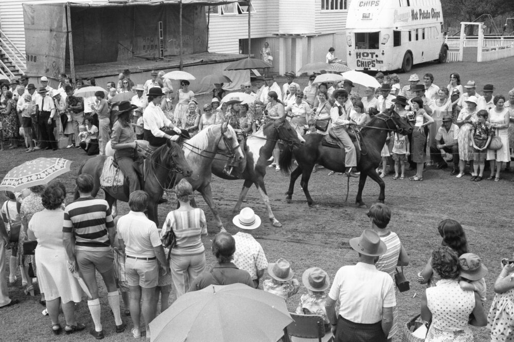Procession at the Grandchester State School centenary celebration, Grandchester, Ipswich, January 1978
