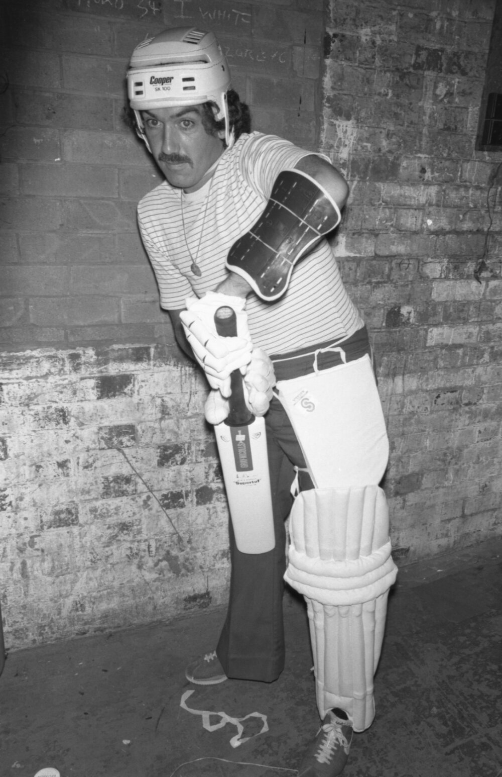 Cricket player Bruce McKeam, Ipswich, December 1977
