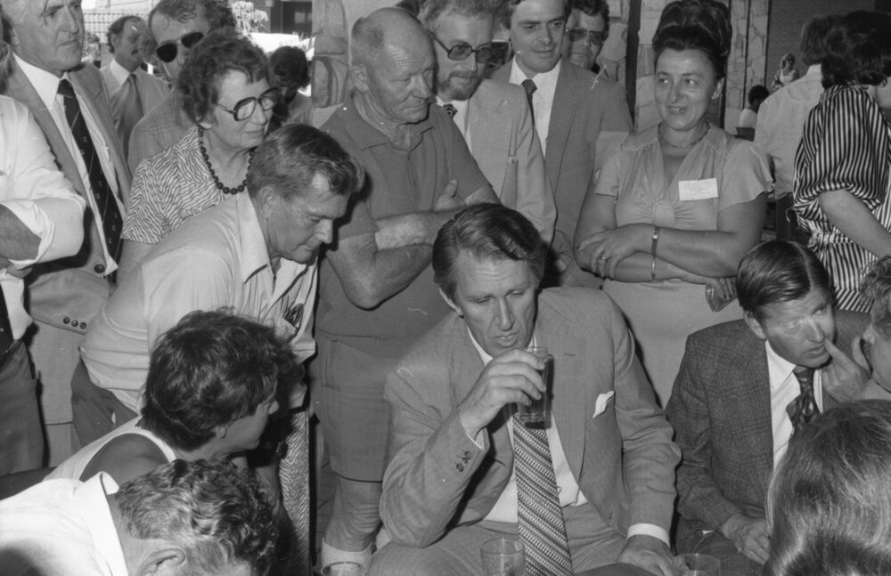 Prime Minister Malcolm Fraser in Ipswich, December 1977