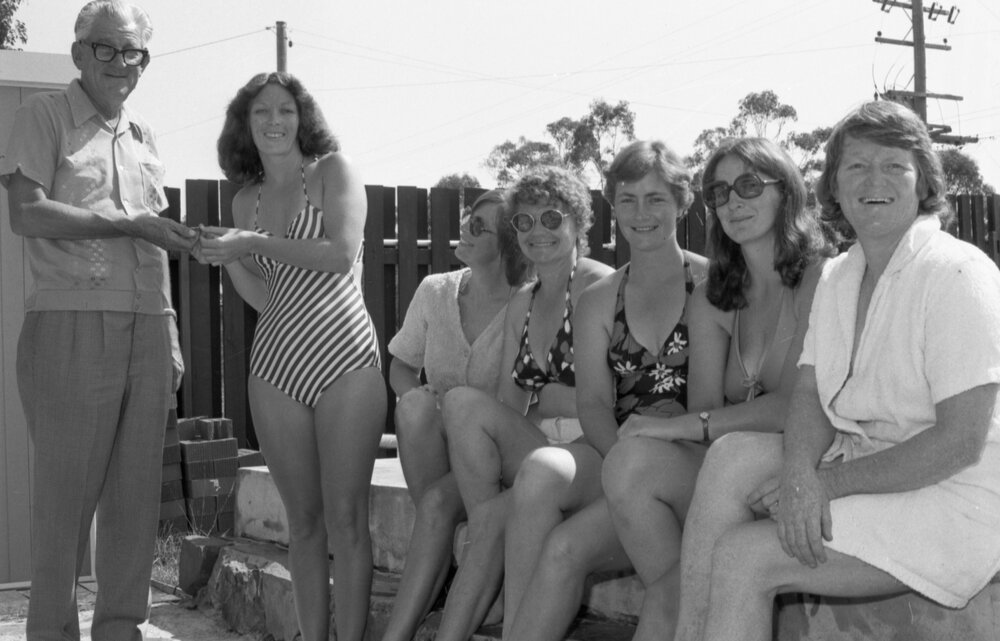 Woman winning the National Fitness Maroon Badge Award, Ipswich, November 1977