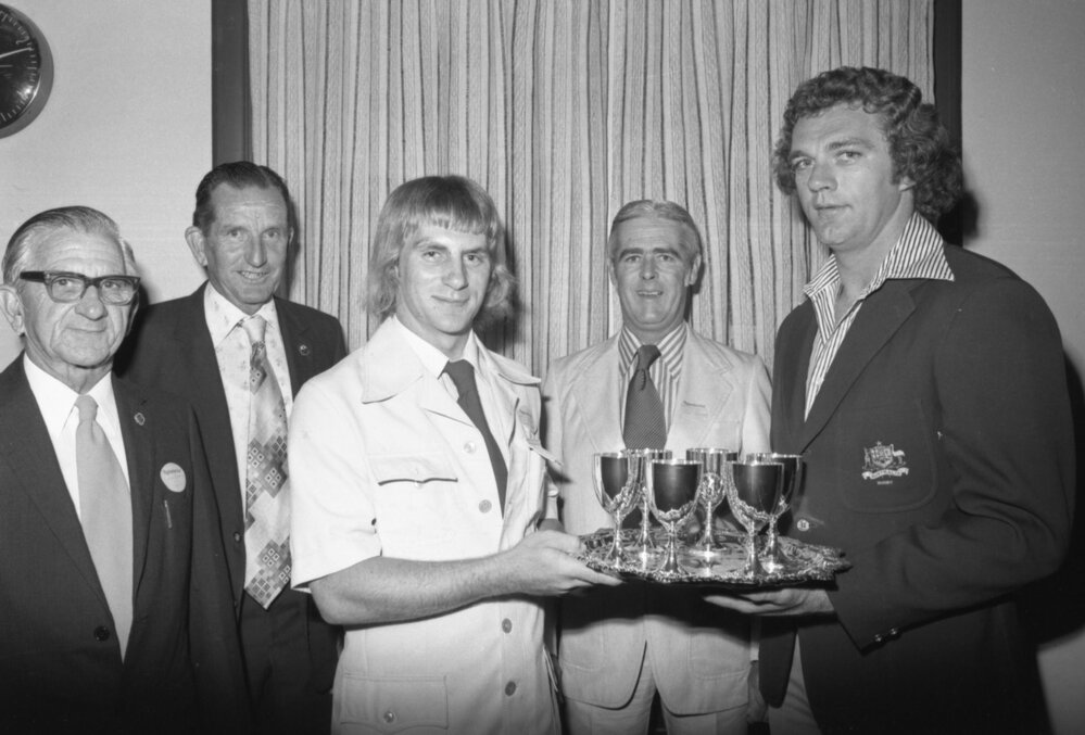 International sportman's dinner, Ipswich, November 1977