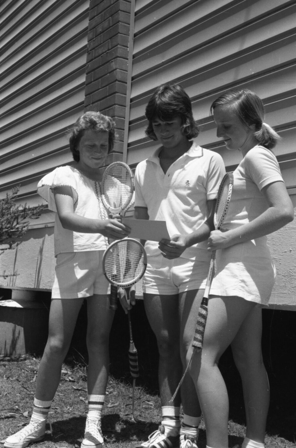 Squash players, thought to be at Raceview Squash Courts, Raceview, November 1977