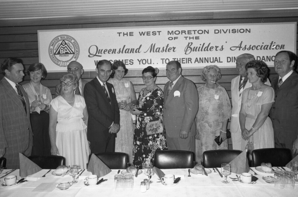 Queensland Master Builders' Association's annual dinner dance, Ipswich, November 1977