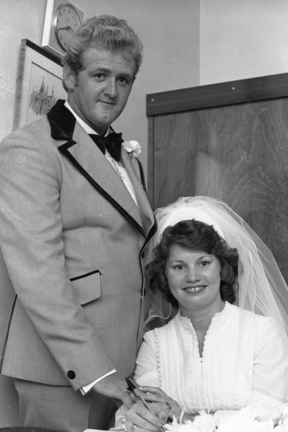 Newly married couple, Ipswich, November 1977