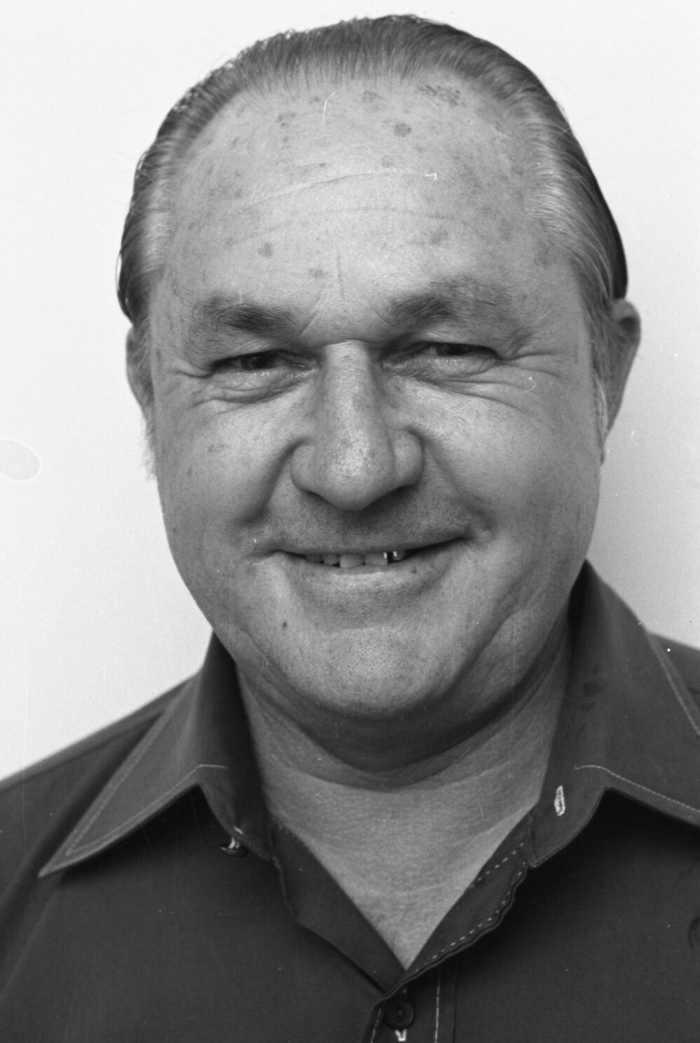 Unidentified man who worked at Irving Motors, Ipswich, November 1977