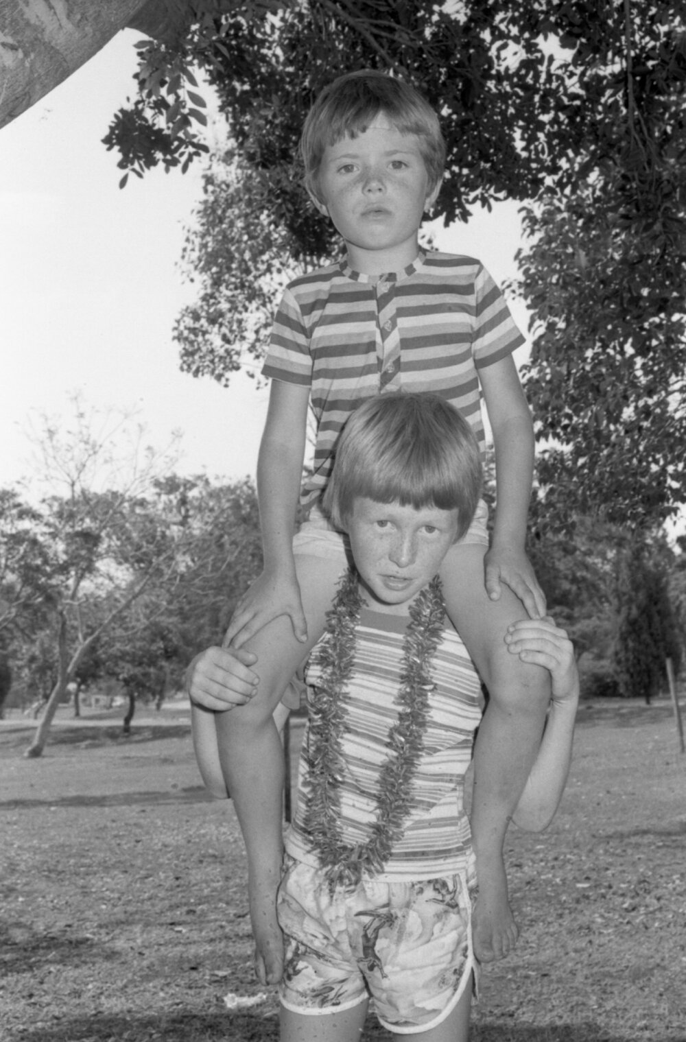 Boys playing at Queens Park, Ipswich, November 1977