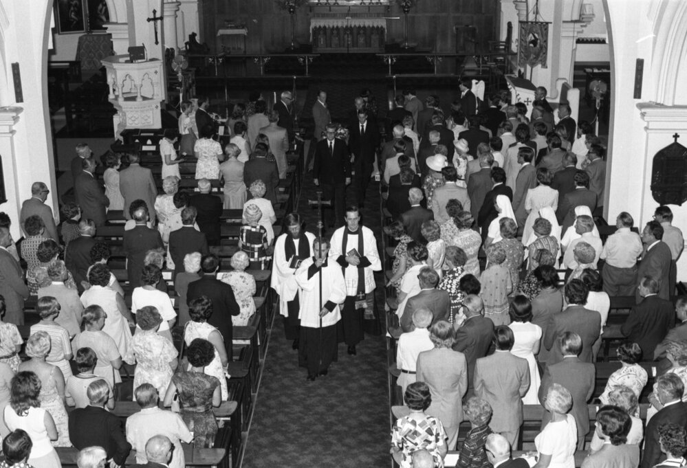 Evan Marginson's funeral at St Paul's, Ipswich, November 1977