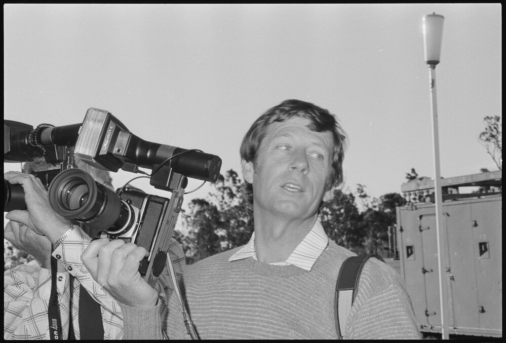 Unidentified photographers at the RAAF Base, Ipswich, July 1985