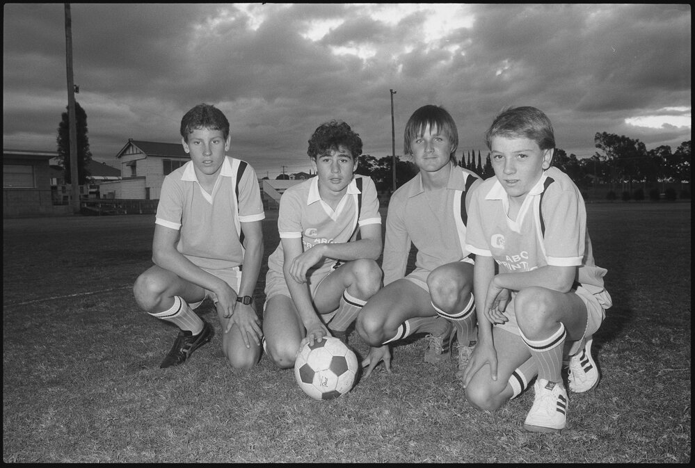 Coalstars Soccer Team, Ebbw Vale, Ipswich, July 1985
