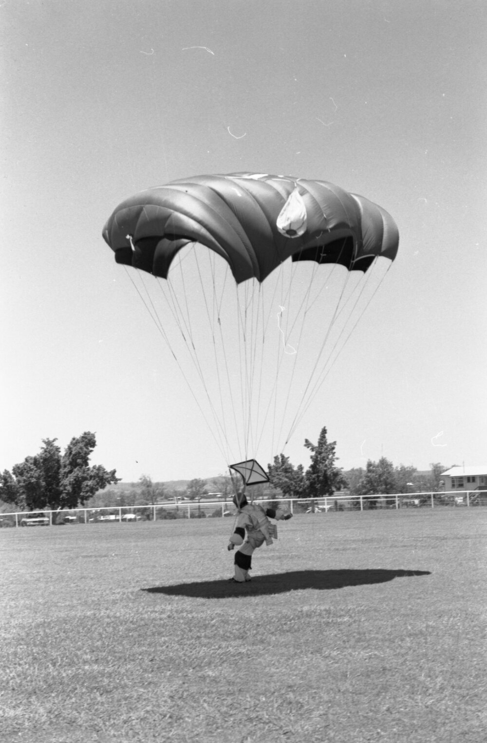 Parachuters at the Formation Skydiving World Championships, Gatton, November 1977