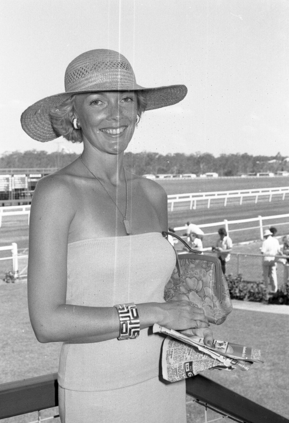 Woman at Bundamba Races, Bundamba, November 1977