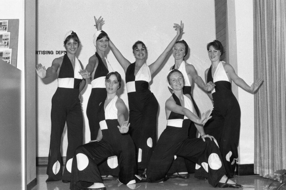 Dancing group, Ipswich, November 1977