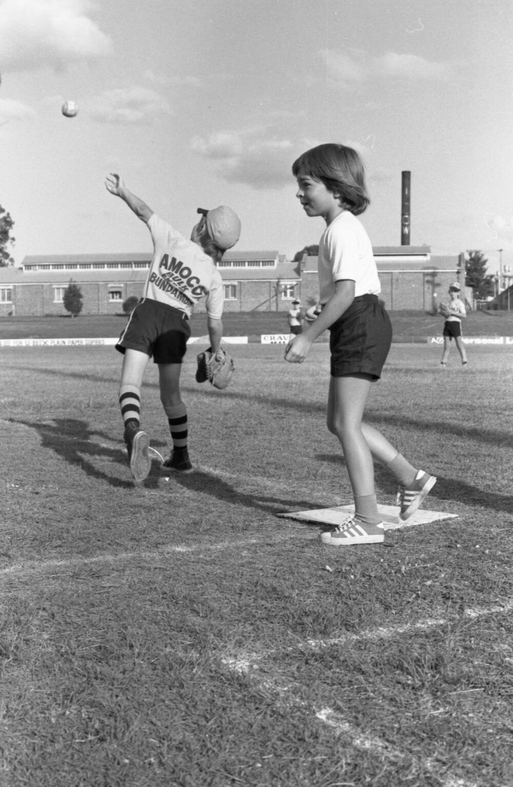 Kids playing tee-ball, Ipswich, November 1977
