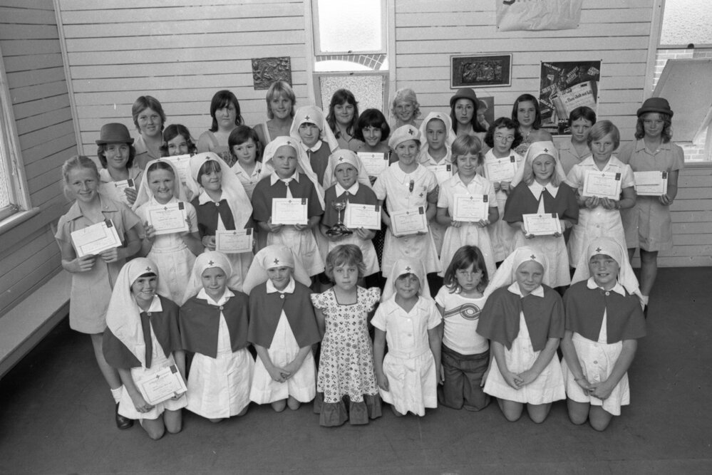 Students of Silkstone Junior Red Cross, Silkstone, November 1977