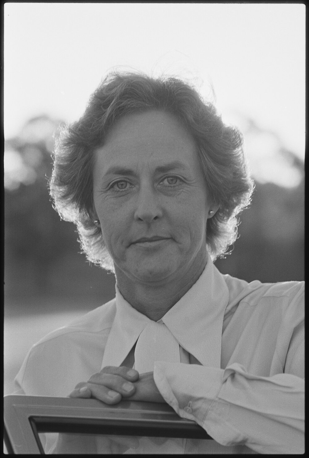 Thought to be Judith Hill, Headteacher of Ipswich Girls' Grammar School, July 1985