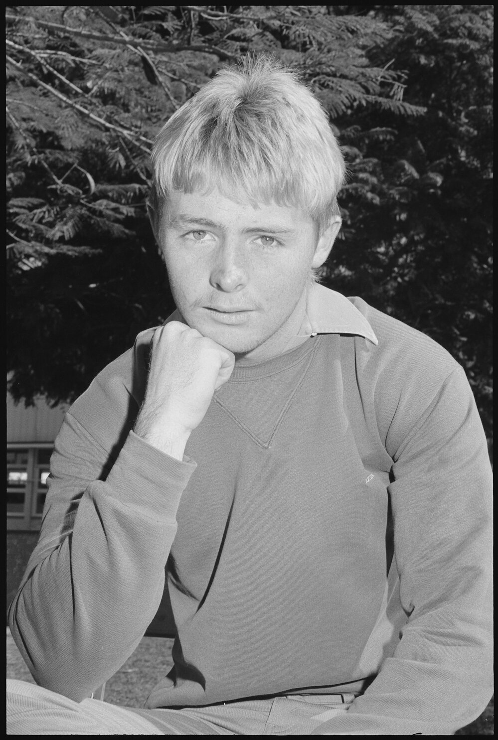 Unidentified man outdoors, Ipswich, July 1985