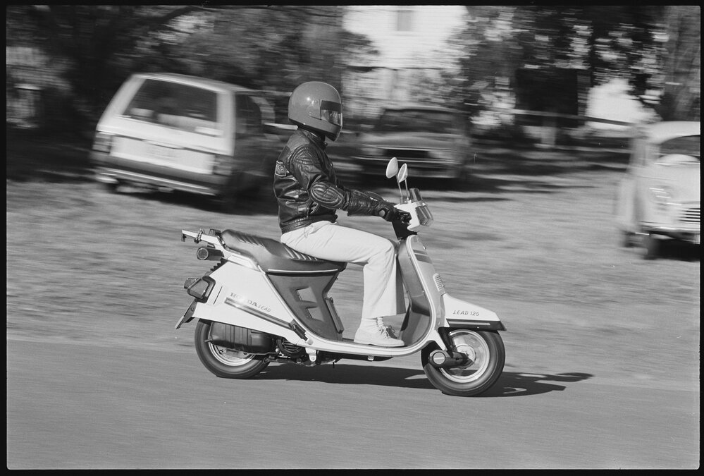 Honda Lead 125 scooter, Ipswich, July 1985