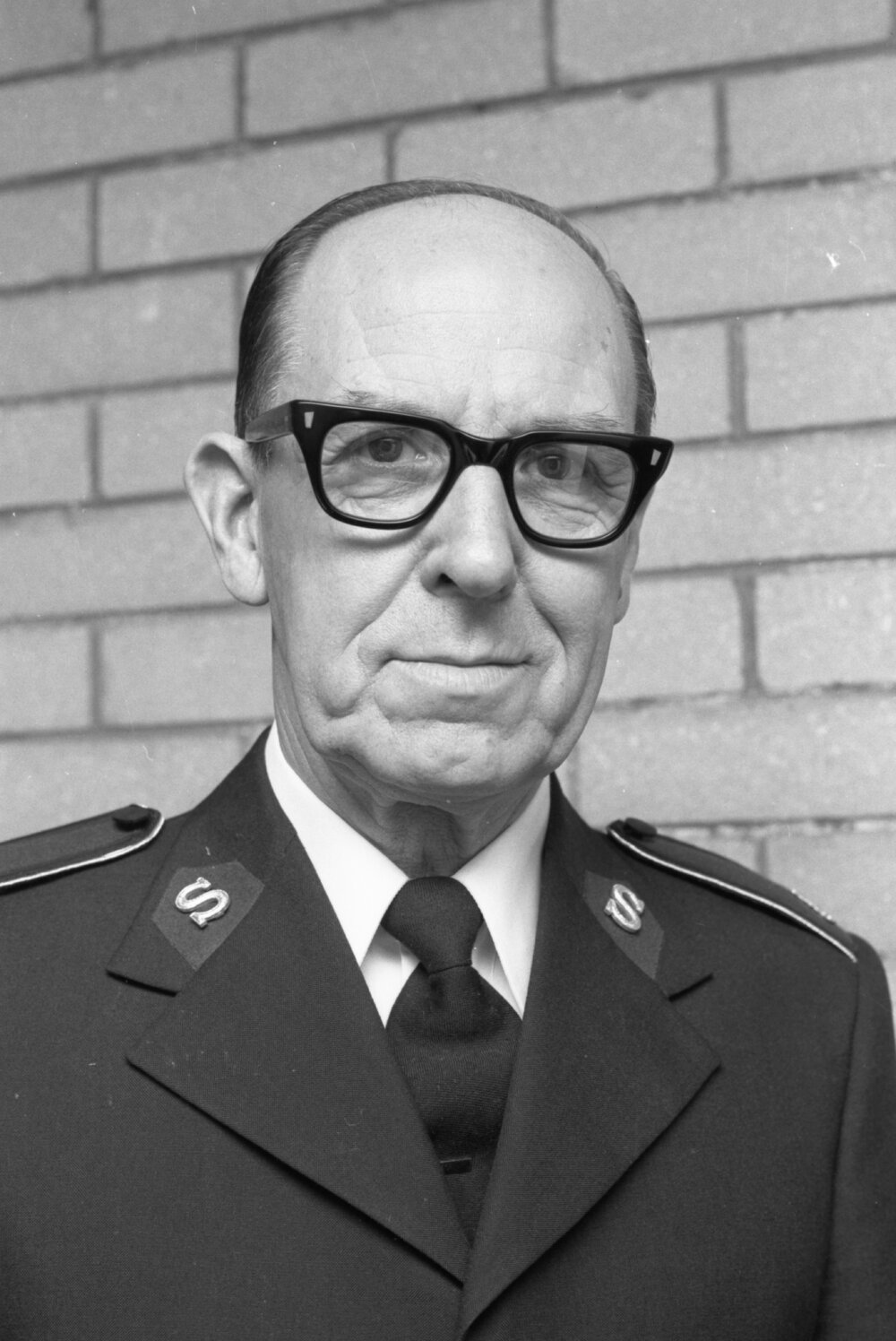 Thought to be Col (Colin?) Lucas of the Salvation Army, Ipswich, November 1977