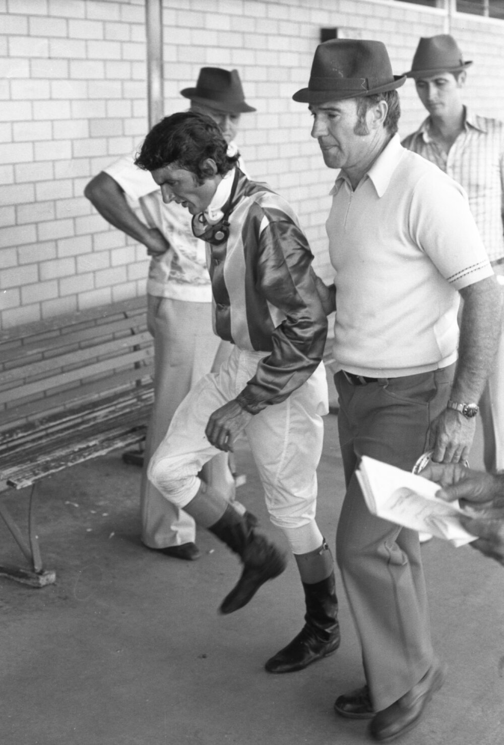 Unidentified jockey at the Ipswich Turf Club, Bundamba, Ipswich, February 1978