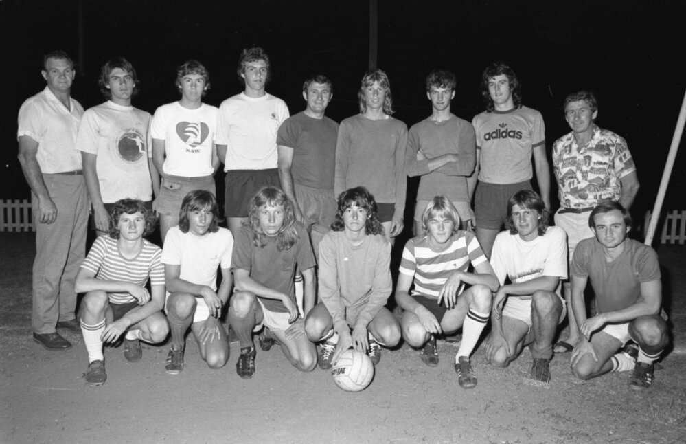 Coalstars Football Club colt team training, Ipswich, Queensland, 4th October 1977