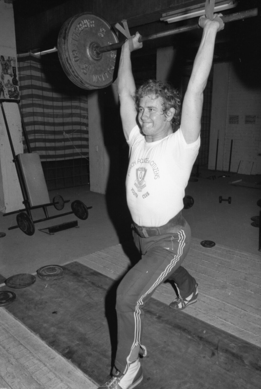 Queensland weightlifting champion, Ipswich, 4th October 1977