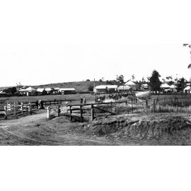 Street scene in Marburg, Ipswich, before the railway line of  1911
