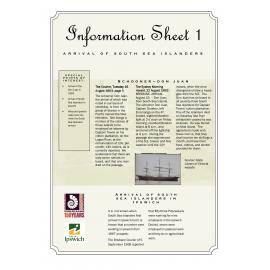 Australian South Sea Islanders, Information Sheet 1, Arrival