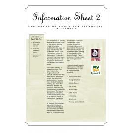 Australian South Sea Islanders, Information Sheet 2, Employers