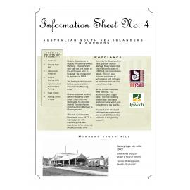 Australian South Sea Islanders, Information Sheet 4, Marburg