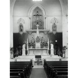 St Mary's Catholic Church altar, Ipswich, c.1951