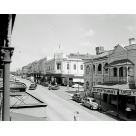 View of Brisbane Street  from the Whitehead Studio's balcony, Brisbane Street, Ipswich, 1954