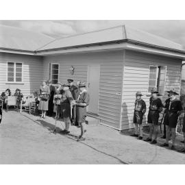 Scout Headquarters, opening ceremony, in Outridge Street, Ipswich, 1956.