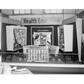Queensland Health and Educational Council display stand at Ipswich Show, Ipswich, 1957