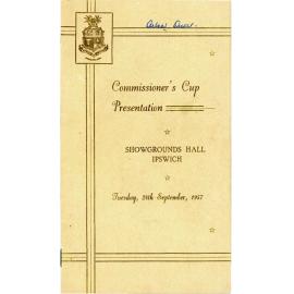 SGIO Commissioner's Cup program, Ipswich, 1957