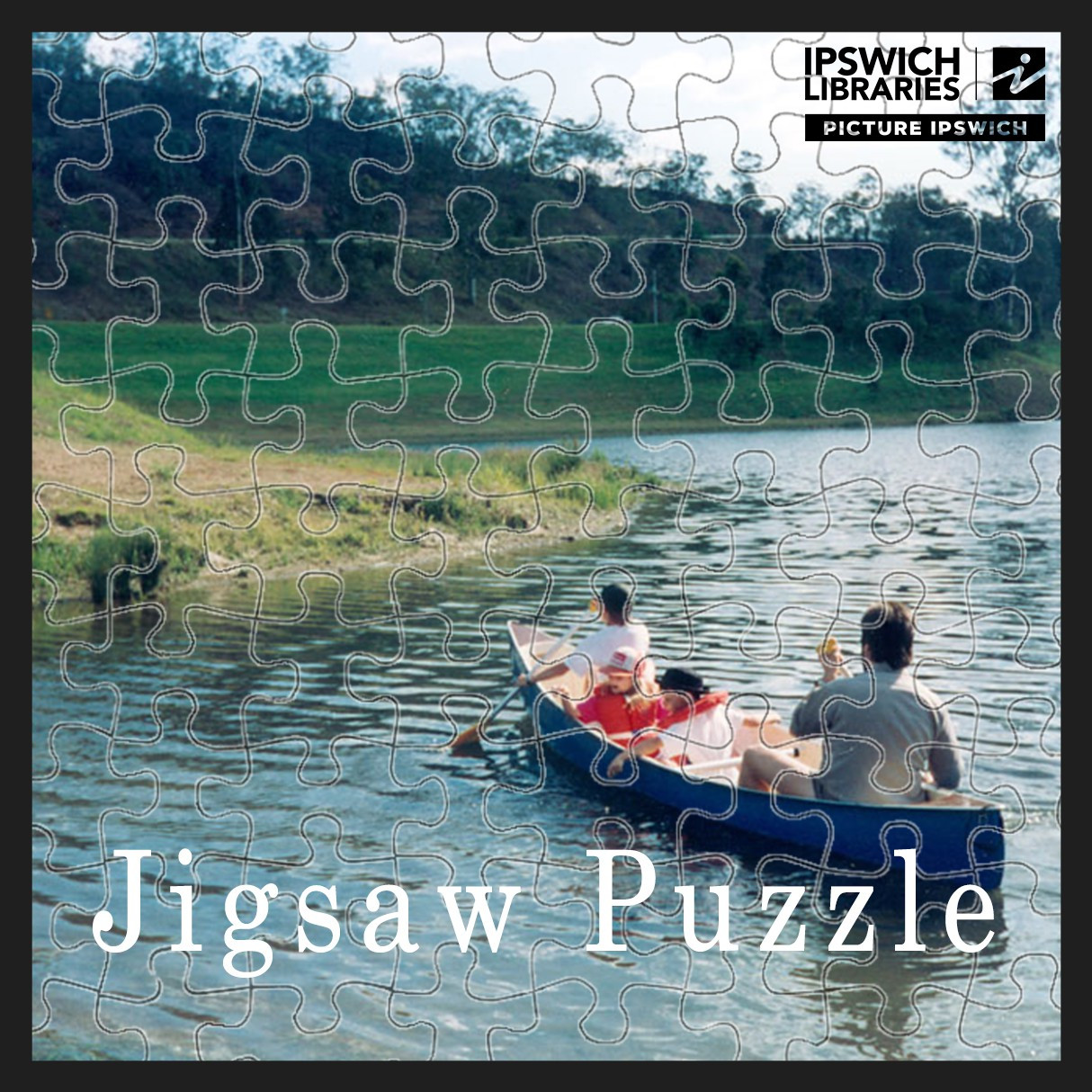 Boating at Colleges Crossing, Chuwar, Ipswich, 1993 (Jigsaw Puzzle)