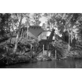 Loading point on opening day of new chute, prior to the first coal being loaded, Westfalen Mine No. 2, Dinmore, Ipswich, 1953