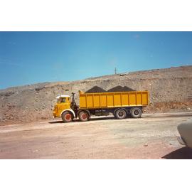 W. A. Hughes Pty. Ltd. coal truck, Rhondda Mine, Bundamba, Ipswich, 1985