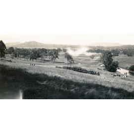 Members of the Australian Light Horse Regiment on exercise near Grandchester, Ipswich, 1942-1945