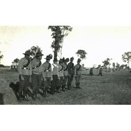Members of the Australian Light Horse Regiment on exercise near Grandchester, Ipswich, 1942-1945