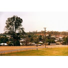 View towards Limestone Park from Ipswich Showgrounds, Warwick Road, Ipswich, 1991