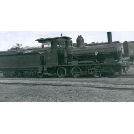 Wood burning steam locomotive, Ipswich Railway Workshops, North Ipswich, early 1960s